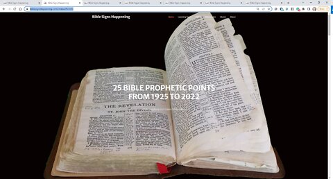 Bible Signs Happening - 25 Prophetic Points from 1925 to 2022