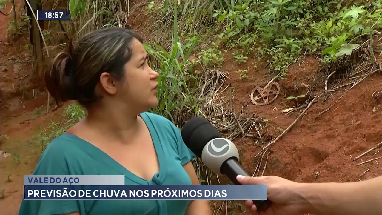 Vale do aço: previsão de chuva nos próximos dias