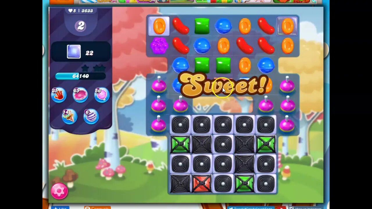 Candy Crush Level 3633 Talkthrough, 21 Moves 0 Boosters