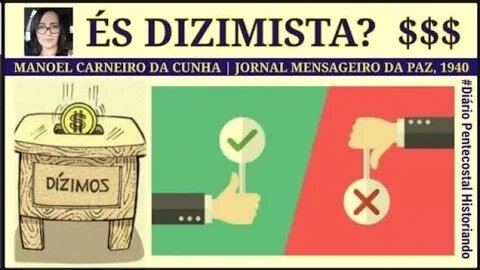 4. VOCÊ É DIZIMISTA? MANOEL CARNEIRO DA CUNHA | JORNAL MENSAGEIRO DA PAZ, JULHO DE 1940