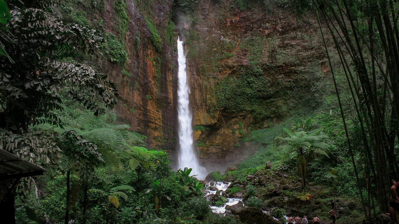 The beauty of Kapas Biru Waterfall