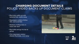 Document describes video showing man walking away before deadly squeegee encounter