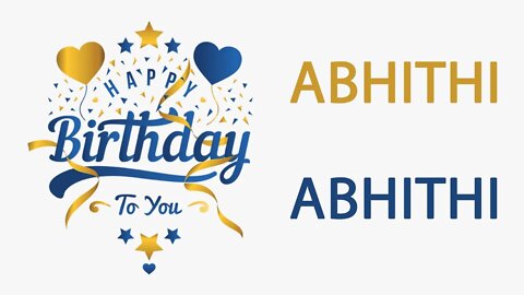 Happy Birthday to Abhithi - Hindi Birthday Wish From Birthday Bash