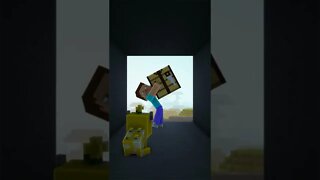 MINECRAFT: STEVE ACAMPANDO COM A VAQUINHA #shorts