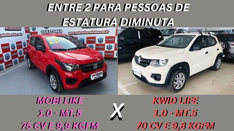 ENTRE 2 CARROS - FIAT MOBI X RENAULT KWID - ECONÔNICOS, MAS O ESPAÇO INTERNO FICA MUINTO A DESEJAR