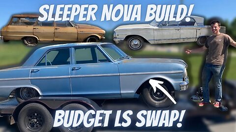 We Build a Sleeper ABANDONED Chevy Nova! LS Swapped Chevy II Build!-(Chasing Crappy Cars Ep.10)