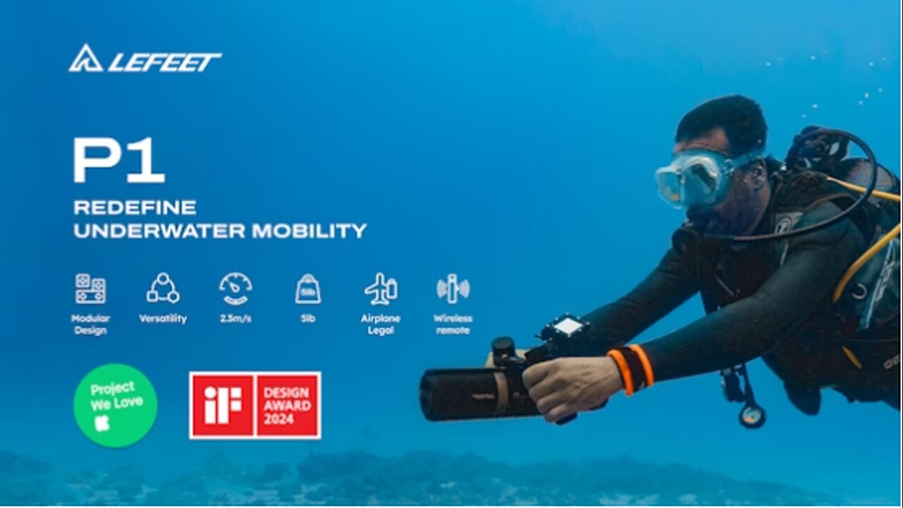 LEFEET P1: Versatile Underwater Scooter With Modular Design