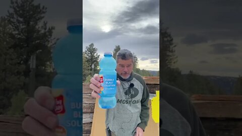 12 Gauge Slug vs Bubble Solution #shorts