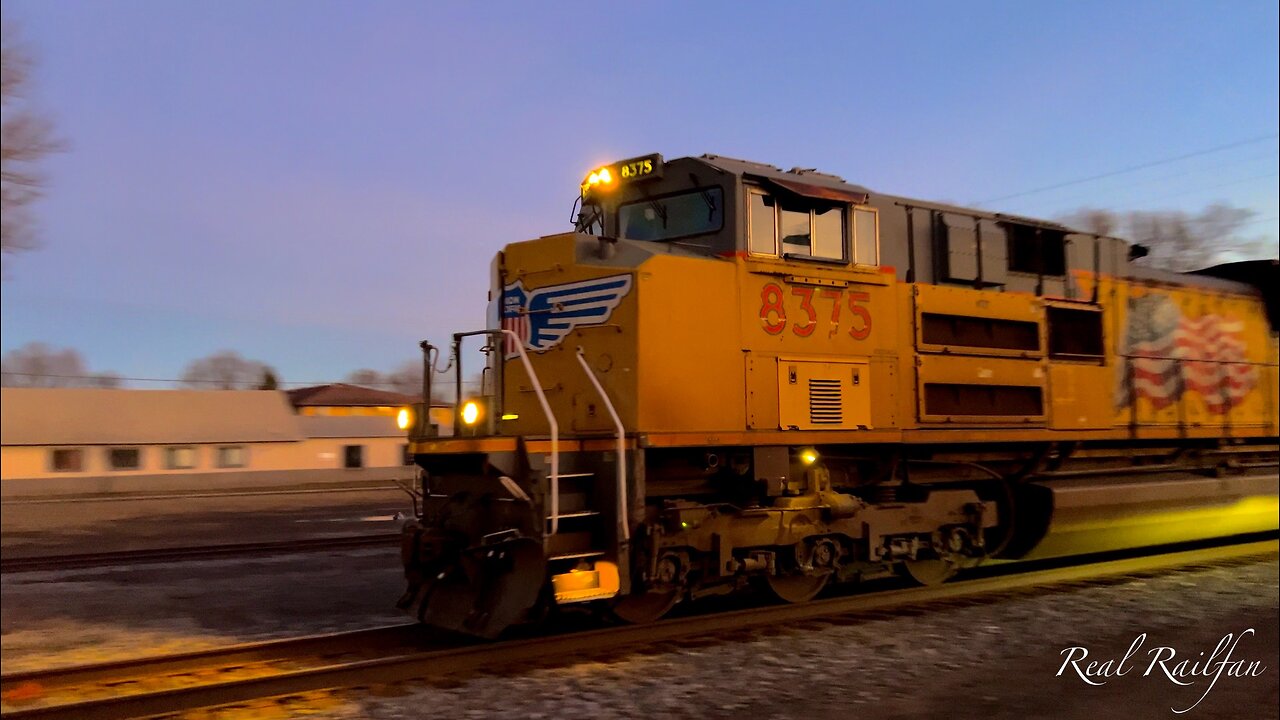 iPhone ONLY Train Video Action with Fog, BNSF and Union Pacific - Hinckley Sub