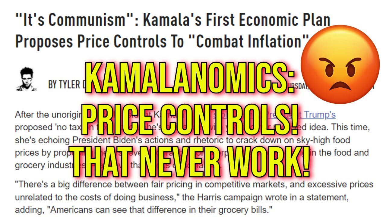 Kamala Harris First Economic Proposal: Price Controls On Grocery Stores