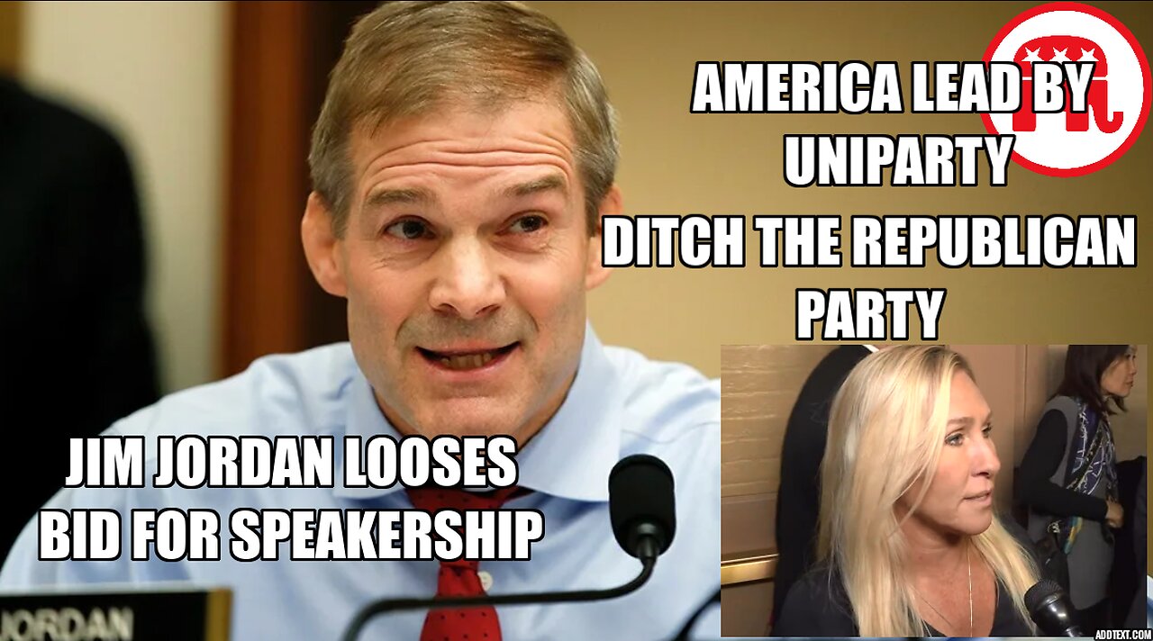 Jim Jordan is out of speakership race Marjorie Taylor comments &the need to ditch republican party