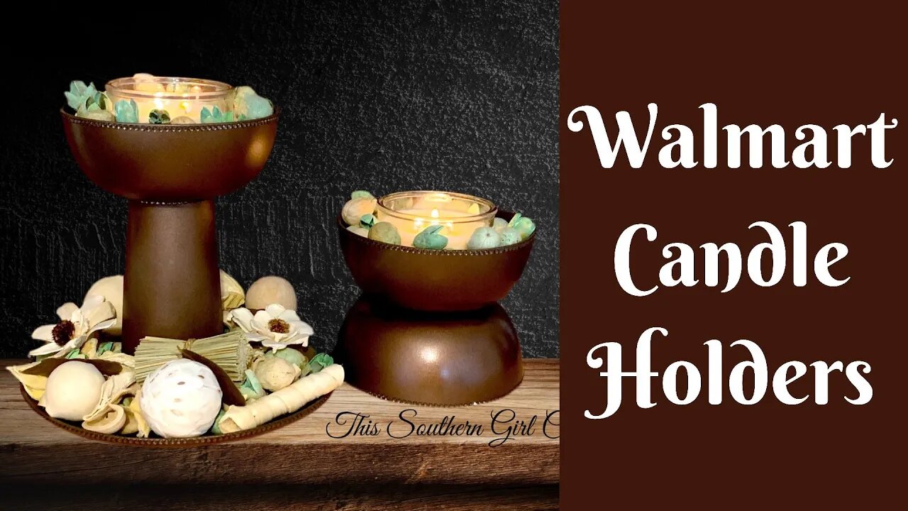 Everyday Crafting: Walmart Candle Holders | DIY High End Home Decor