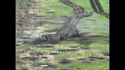 Battered Ukrainian equipment in the Zaporozhye region