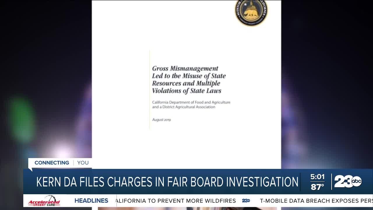 Kern County District Attorney's office files charges in fair board investigation