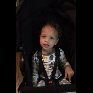 Adorable toddler shows dad who's boss