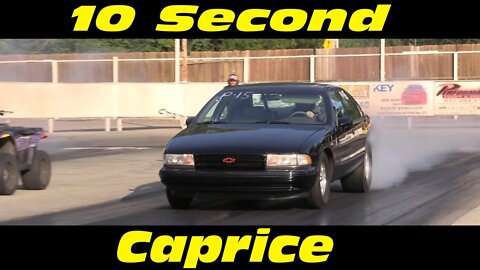 Outlaw Drag Racing 10 Second Chevy Caprice OSCA at Kil Kare