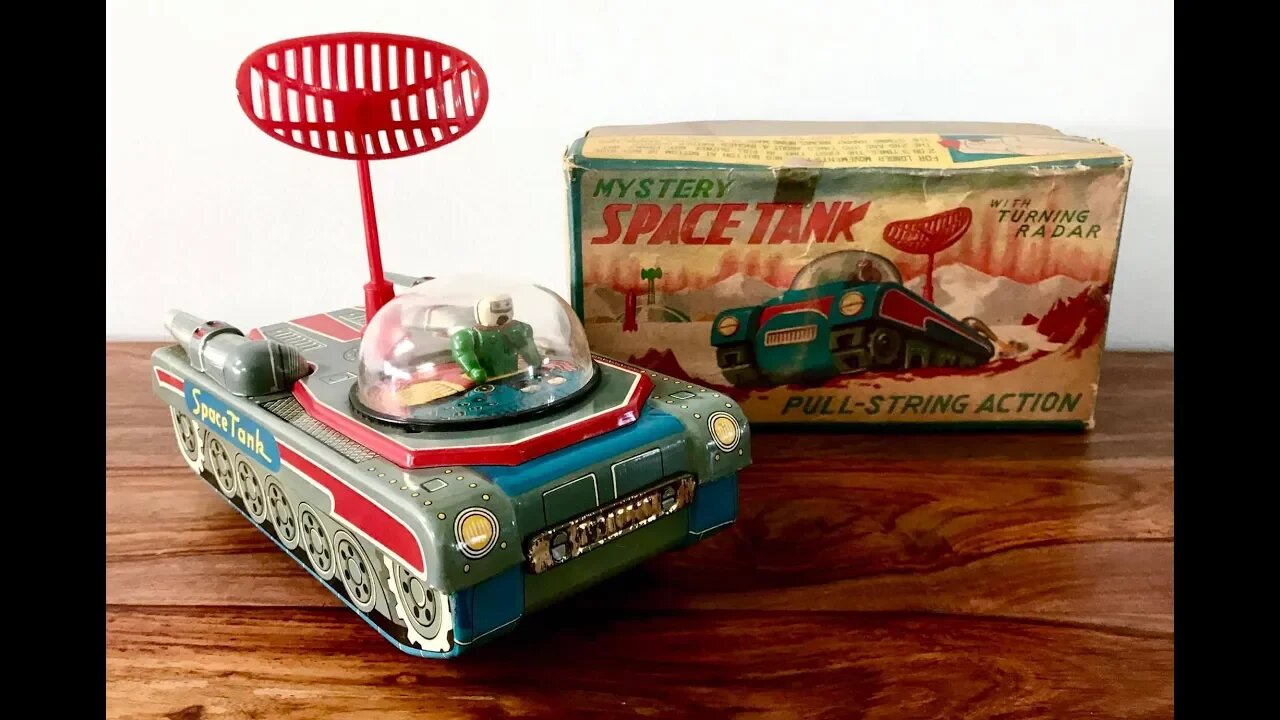 Scarce Space Tank With Pull String Action