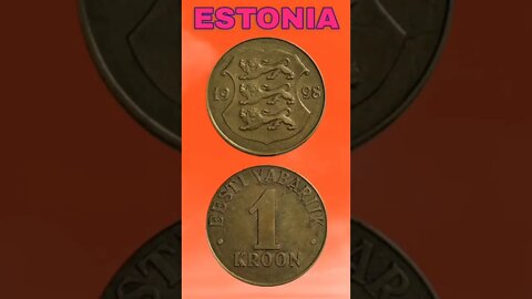 Estonia 1 Kroon 1998.#shorts #coinnotesz