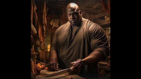 Shaq makes a large knife disappear LOL