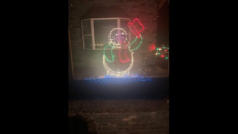 SnowMan Don't Look Like Satan Anymore. Up To 1,100 Lights Now + 300 More For The Fountain!