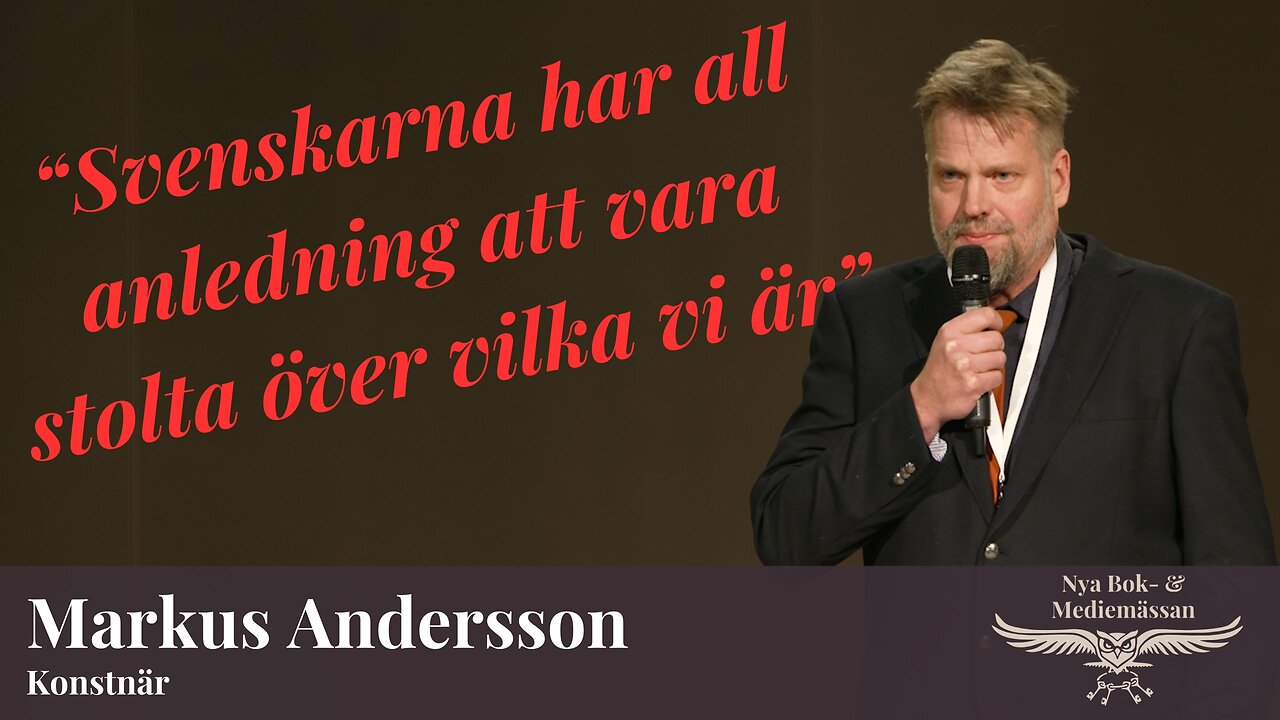 Det finns inget fult i att vara svensk - Markus Andersson på Nya Bok- & Mediemässan