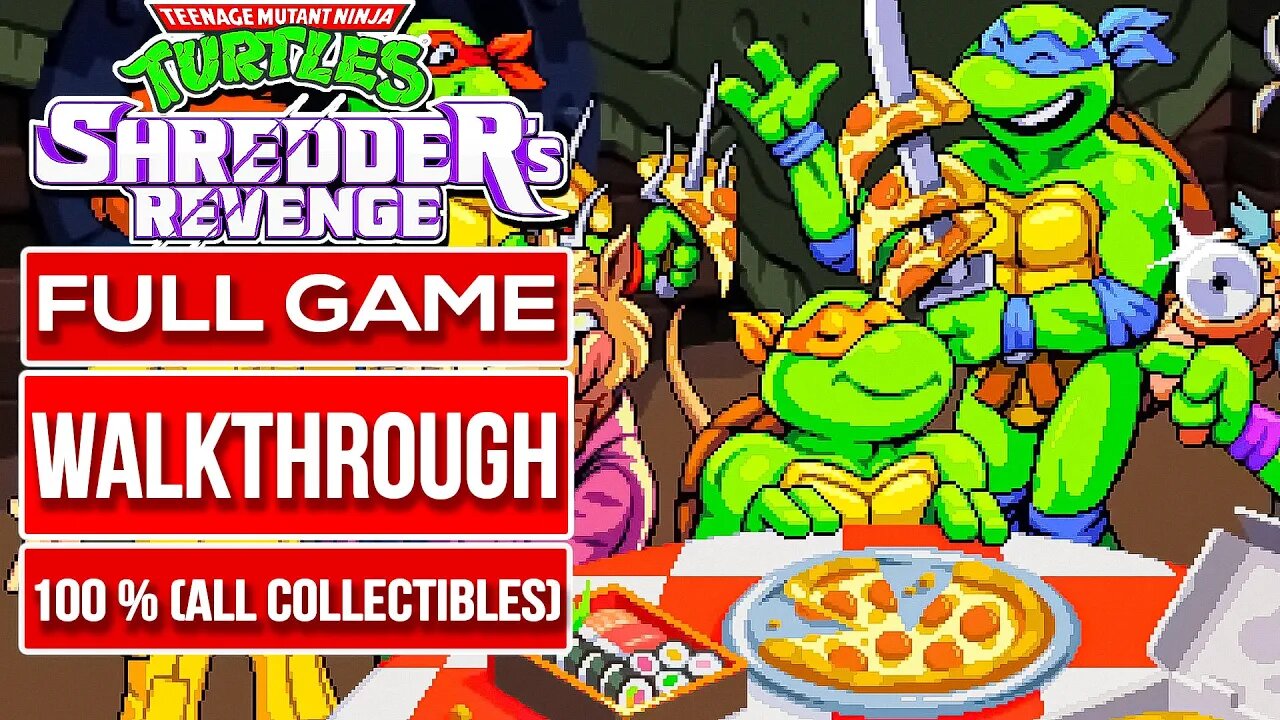 TEENAGE MUTANT NINJA TURTLES SHREDDER'S REVENGE Gameplay Walkthrough FULL GAME No Commentary