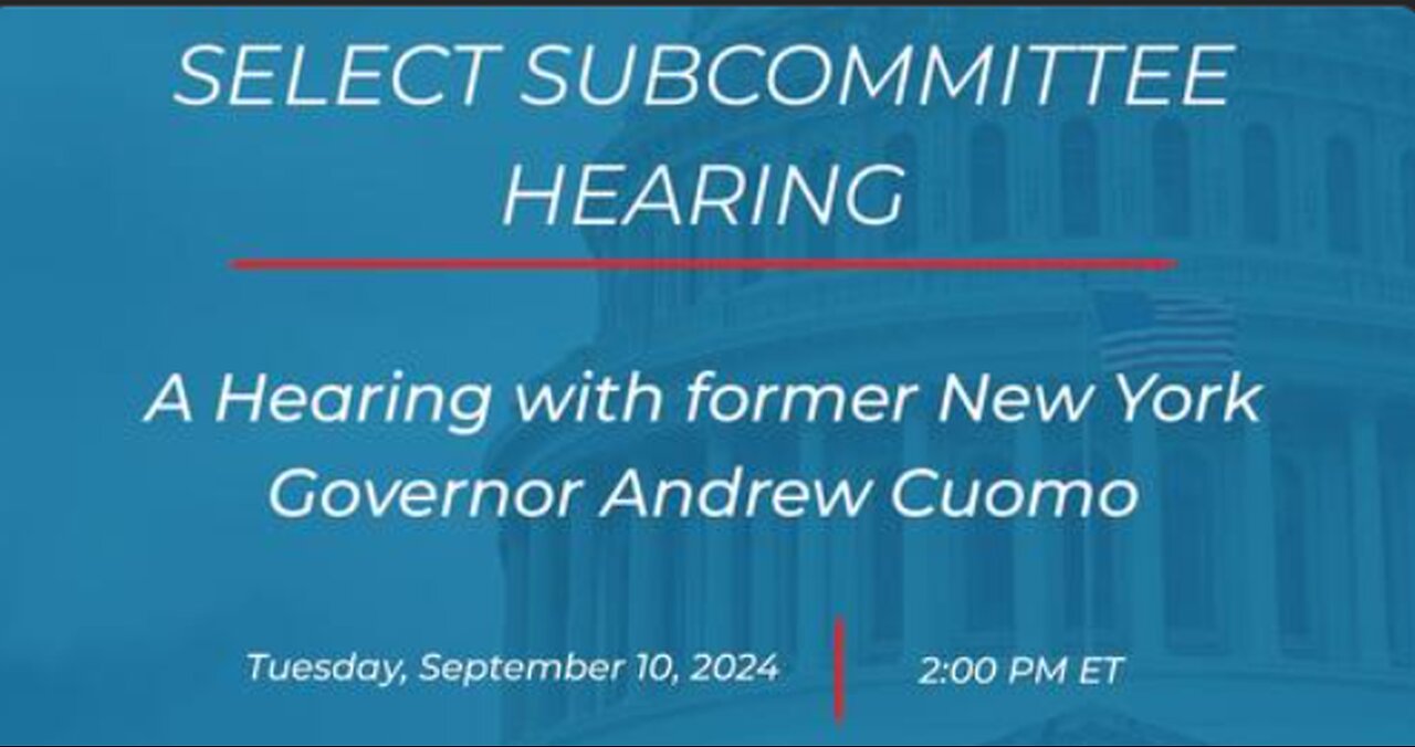 A Hearing with former New York Governor Andrew Cuomo