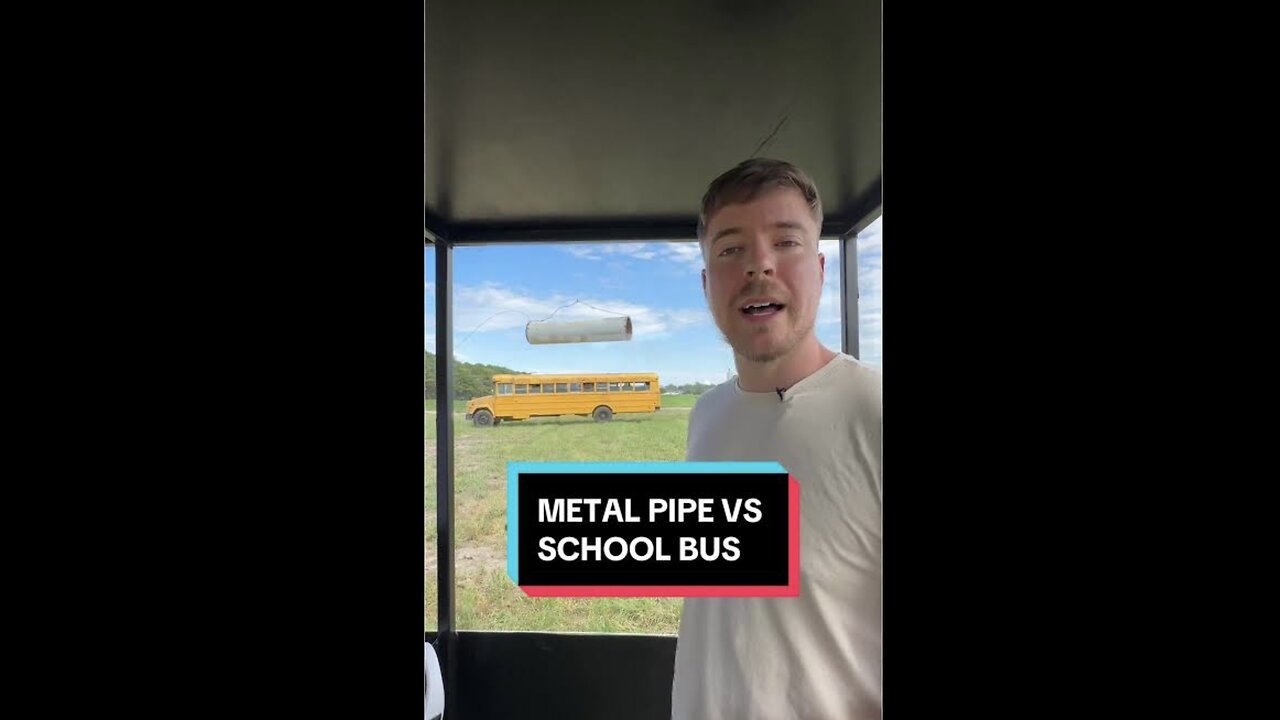 Metal pipe VS School Bus