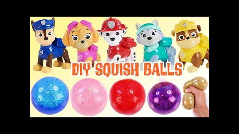 How to Make Paw Patrol DIY Squishy Balls with Slime, Chase & Skye