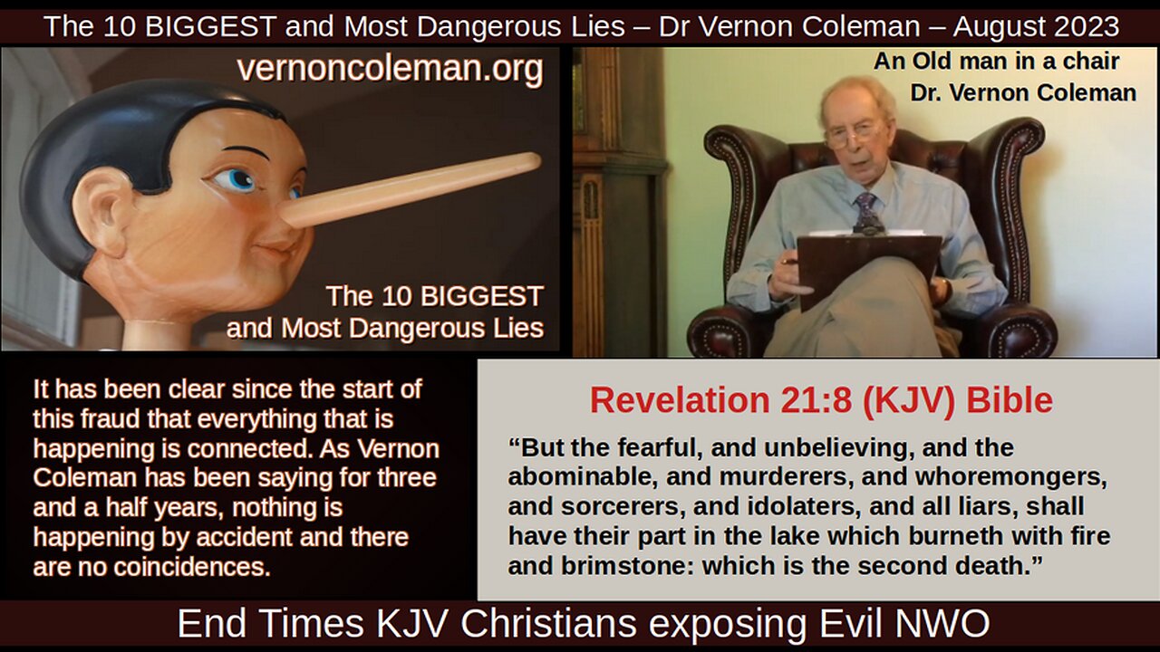 The 10 BIGGEST and Most Dangerous Lies – Dr. Vernon Coleman – August 2023