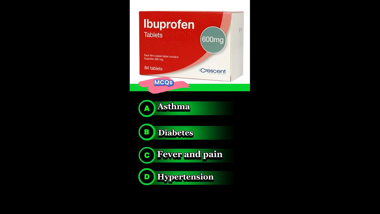 Ibuprofen medicine #fover #pain #NSAID #mcqs #naproxen #3dmedico