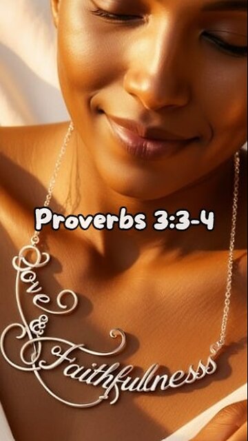 Proverbs 3:3-4 - Let love and faithfulness never leave you; bind them around your neck, write them..