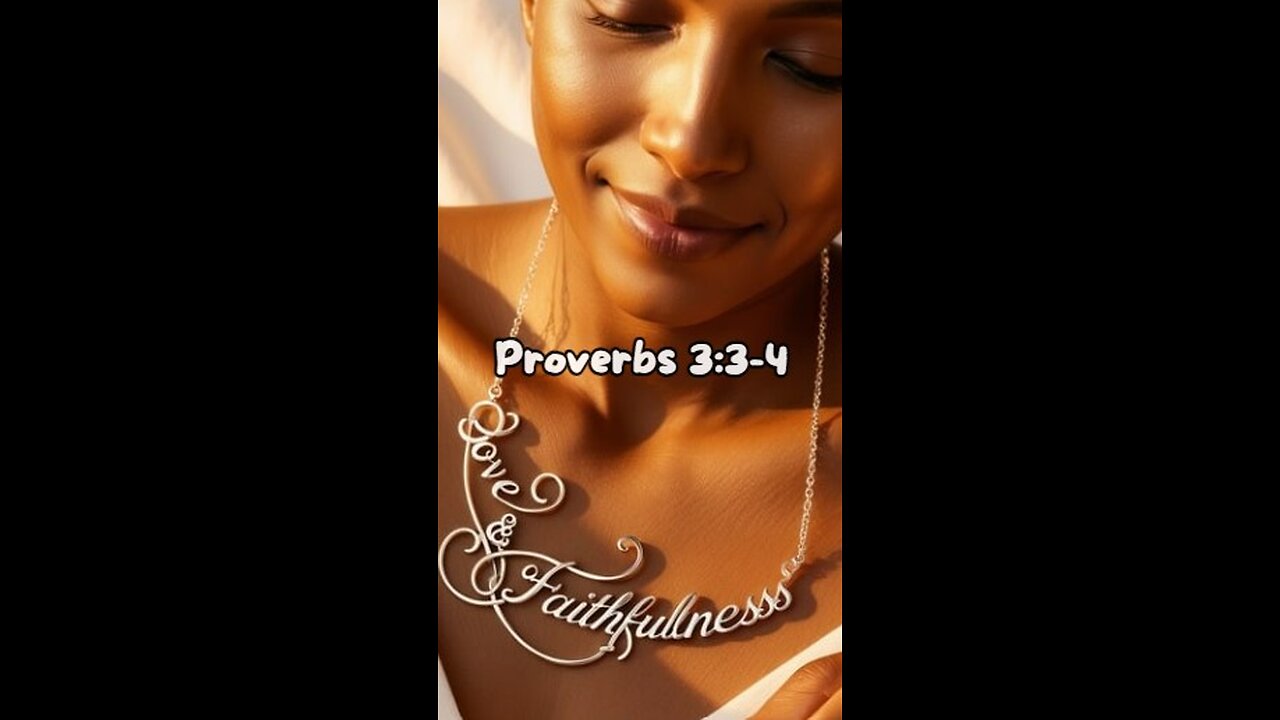 Proverbs 3:3-4 - Let love and faithfulness never leave you; bind them around your neck, write them..