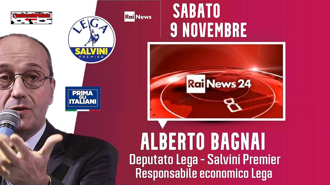 🔴 Interventi dell'On. Alberto Bagnai ospite su RaiNews (09.11.2024)