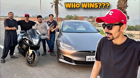 TESLA VS HAYABUSA 🔥 - Drag Race In Pakistan