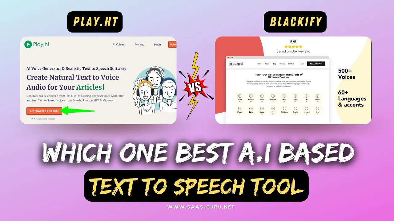 Blackify vs Play.ht | Best Text to Speech Tools Comparison