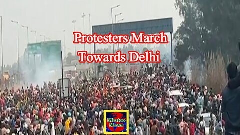 Protesting farmers in India march to Delhi