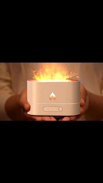Ultrasonic Air Humidifier Simulation Colorful Fire Night Lamp