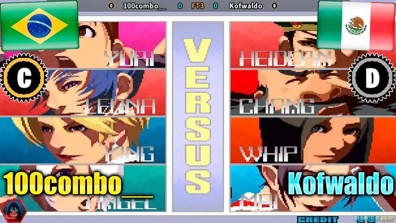 The King of Fighters 2001 (100combo__ Vs. Kofwaldo) [Brazil Vs. Mexico]