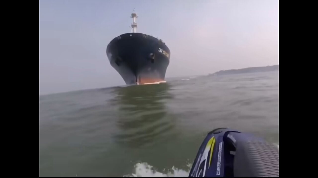 JetSki CRASHES into SHIP