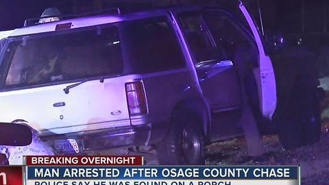 Man arrested after overnight chase in Osage County