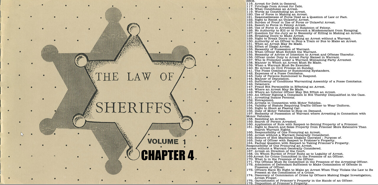 The Law of Sheriffs Chapter 4