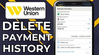 HOW TO DELETE WESTERN UNION TRANSACTION HISTORY