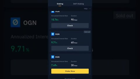 ORIGIN TOKEN 4MONTH BINANCE STAKING REWARD #cryptoinvesting #cryptostaking #stakingrewards #staking