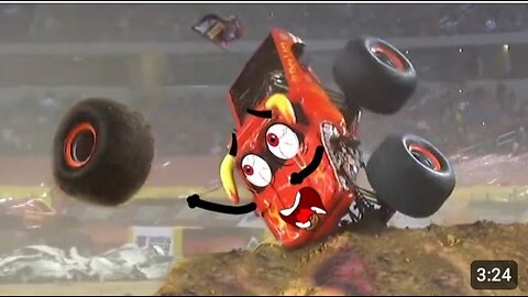 The monster car crash on game | cat stand video