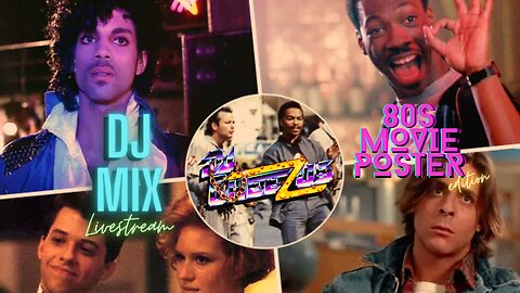 Friday Night Synthwave 80s 90s Electronica and more DJ MIX Livestream 80s Movie Poster Edition