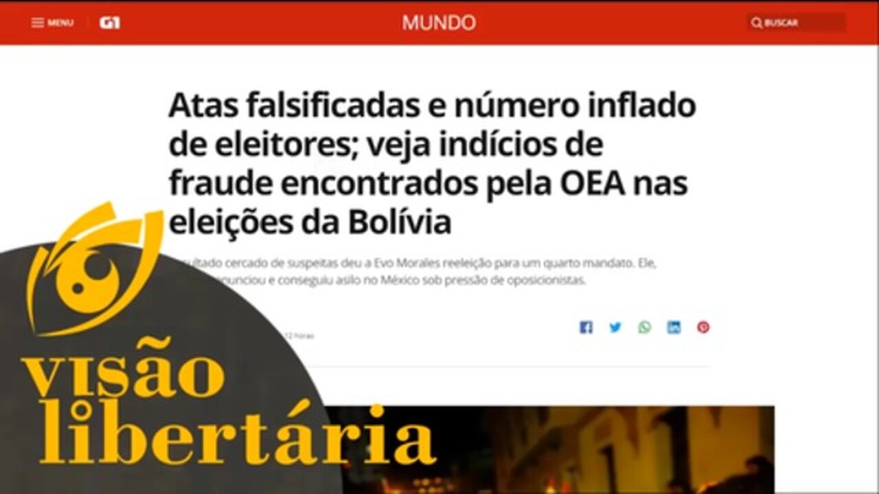 Como foi a fraude eleitoral na Bolívia - HD | Visão Libertária - 13/11/19 | ANCAPSU