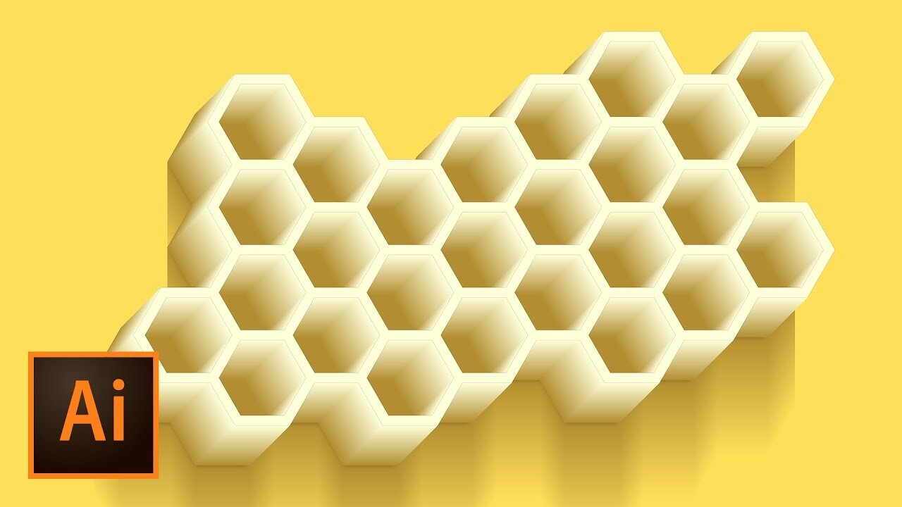 Honeycomb Vector Illustration - Illustrator Tutorial