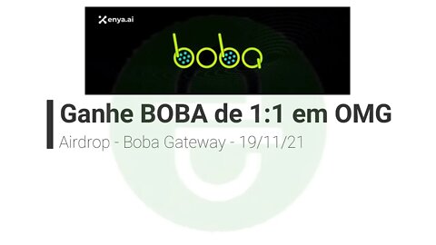 Airdrop - Boba Network - 19/11/21