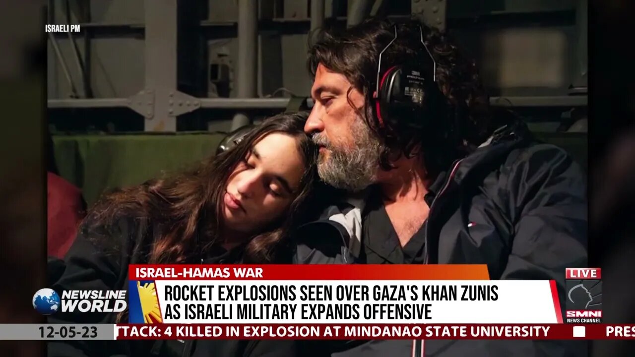 Rocket explosions seen over Gaza's Khan Zunis as Israeli military expands offensive